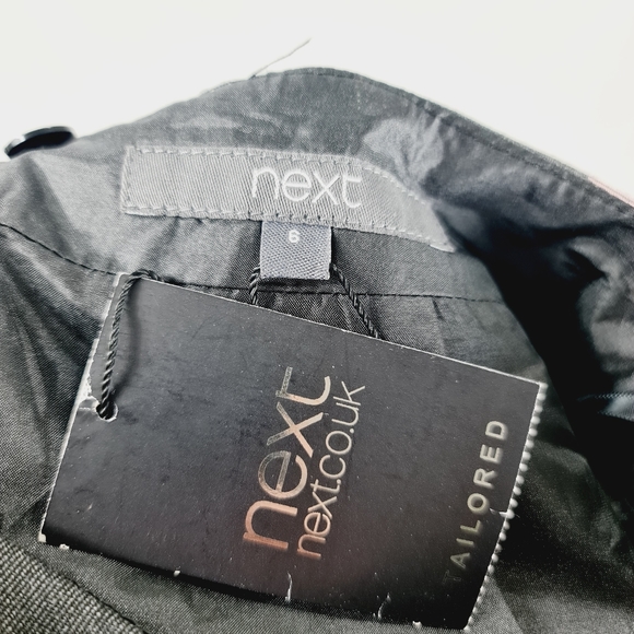 NEW Next Black Grey Pink Pattern Skirt UK 6 Zip Lined - Picture 3 of 4